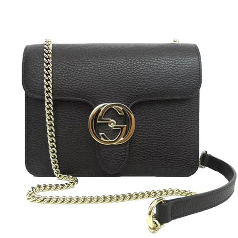 gucci black leather signature bag|Gucci handbags black leather small.